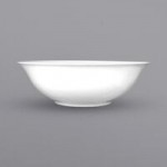 International Tableware Bristol 2-Compartment Bright White Porcelain Bowl with 1.5 oz. Round Wells - 12/Case