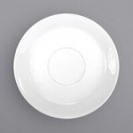 International Tableware Bristol 2-Compartment Bright White Porcelain Bowl with 1.5 oz. Round Wells - 12/Case