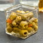 American Metalcraft GJ6 6 oz. Square Glass Condiment Jar