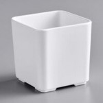 American Metalcraft GJ6 6 oz. Square Glass Condiment Jar