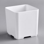 American Metalcraft GJ6 6 oz. Square Glass Condiment Jar