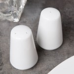 Libbey 911194500 Reflections Aluma White Porcelain Salt Shaker - 36/Case Libbey 911194500 Reflections Aluma White Porcelain Salt Shaker - 36/Case