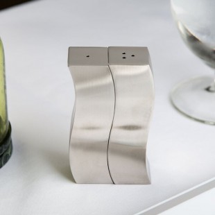 American Metalcraft DXP4 Wavy Salt and Pepper Shaker Set - 12/Case