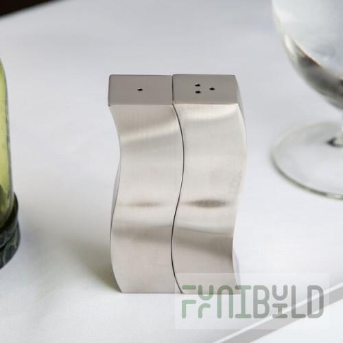 American Metalcraft DXP4 Wavy Salt and Pepper Shaker Set - 12/Case