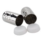 American Metalcraft HMSP2 2 oz. Hammered Finish Stainless Steel Salt & Pepper Shaker Set - 12/Case