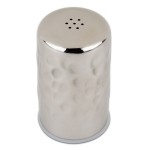 American Metalcraft HMSP2 2 oz. Hammered Finish Stainless Steel Salt & Pepper Shaker Set - 12/Case