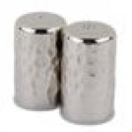 American Metalcraft HMSP2 2 oz. Hammered Finish Stainless Steel Salt & Pepper Shaker Set - 12/Case