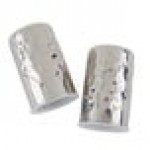 American Metalcraft HMSP2 2 oz. Hammered Finish Stainless Steel Salt & Pepper Shaker Set - 12/Case