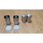 American Metalcraft HMSP2 2 oz. Hammered Finish Stainless Steel Salt & Pepper Shaker Set - 12/Case