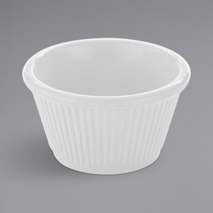 American Metalcraft 4 oz. Fluted White Melamine Ramekin - 12/Case American Metalcraft 4 oz. Fluted White Melamine Ramekin - 12/Case