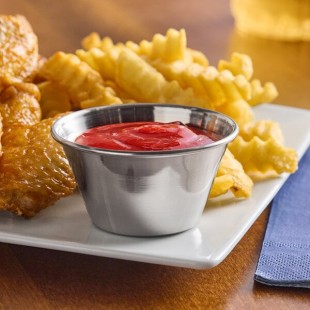 GET 3 oz. Stainless Steel Condiment Cup - 12/Case GET 3 oz. Stainless Steel Condiment Cup - 12/Case