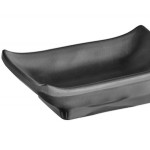 Acopa Izumi 1.5 oz. Matte Black Melamine Sauce Dish - 12/Pack