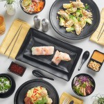 Acopa Izumi 1.5 oz. Matte Black Melamine Sauce Dish - 12/Pack