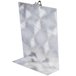Menu Solutions MTCL-811 Alumitique Aluminum Menu Tent with Clip - Swirl Finish - 8 1/2 Menu Solutions MTCL-811 Alumitique Aluminum Menu Tent with Clip - Swirl Finish - 8 1/2