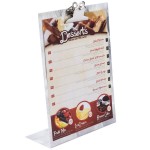 Menu Solutions MTCL-811 Alumitique Aluminum Menu Tent with Clip - Swirl Finish - 8 1/2 Menu Solutions MTCL-811 Alumitique Aluminum Menu Tent with Clip - Swirl Finish - 8 1/2