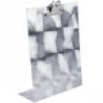 Menu Solutions MTCL-811 Alumitique Aluminum Menu Tent with Clip - Swirl Finish - 8 1/2 Menu Solutions MTCL-811 Alumitique Aluminum Menu Tent with Clip - Swirl Finish - 8 1/2