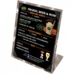 Menu Solutions MTCL-811 Alumitique Aluminum Menu Tent with Clip - Swirl Finish - 8 1/2 Menu Solutions MTCL-811 Alumitique Aluminum Menu Tent with Clip - Swirl Finish - 8 1/2