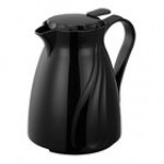Service Ideas Twist 'N' Serv 20.2 oz. White Plastic Insulated Coffee Carafe / Server with Push-Button Lid TNSPB06WH