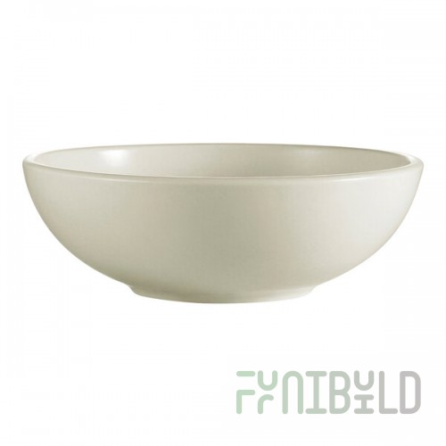 CAC REC-82 1.8 Qt. Ivory (American White) Rolled Edge China Pasta Bowl - 12/Case