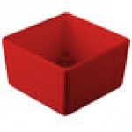 TableCraft CW4024R Contemporary Collection Red 1 Qt. Straight Sided Bowl