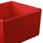 TableCraft CW4024R Contemporary Collection Red 1 Qt. Straight Sided Bowl