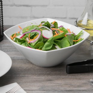Schonwald 9323278 Event 78 oz. Continental White Square Porcelain Bowl - 6/Case