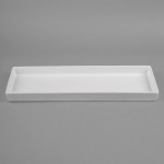 G.E.T. Enterprises COMP09WW Bugambilia 2.1 Qt. Classic Textured Finish White Resin-Coated Aluminum Straight-Sided Rectangular Salad Bowl