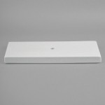G.E.T. Enterprises COMP09WW Bugambilia 2.1 Qt. Classic Textured Finish White Resin-Coated Aluminum Straight-Sided Rectangular Salad Bowl