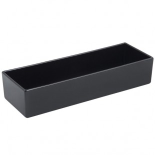 Bon Chef 9511S 80 oz. Black Sandstone Finish Cast Aluminum Straight Sided Rectangular Bowl