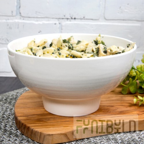 10 Strawberry Street WTR-8RBDBWL Whittier 40 oz. White Porcelain Ribbed Bowl - 16/Case