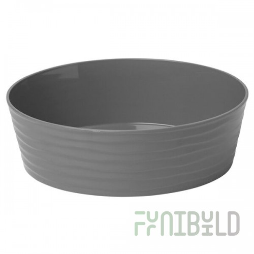 American Metalcraft B10G Del Mar 2.5 Qt. Round Gray Plastic Stackable Serving Bowl