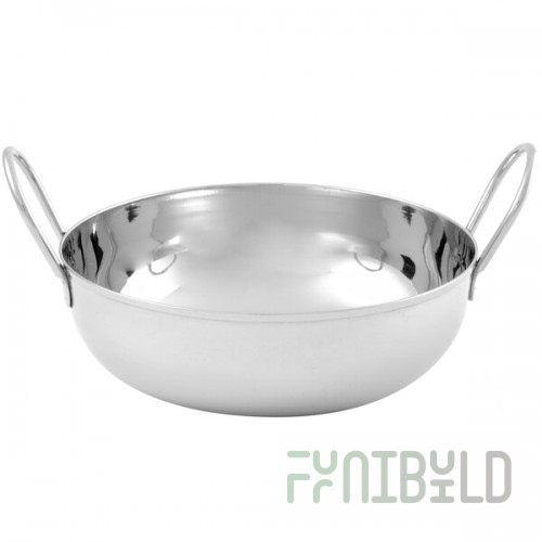 American Metalcraft BD87 62 oz. Stainless Steel Balti Dish - 8 1/8