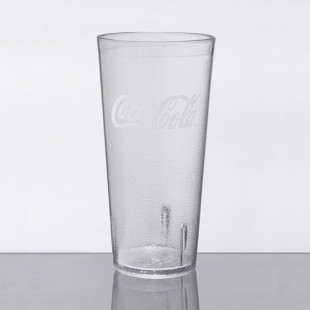 GET 6624-CC 24 oz. Clear Coca-Cola® SAN Plastic Pebbled Tumbler - 72/Case GET 6624-CC 24 oz. Clear Coca-Cola® SAN Plastic Pebbled Tumbler - 72/Case