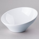 Elite Global Solutions M115 Pappasan White 2 Qt. Slanted Melamine Bowl Elite Global Solutions M115 Pappasan White 2 Qt. Slanted Melamine Bowl