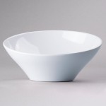 Elite Global Solutions M115 Pappasan White 2 Qt. Slanted Melamine Bowl Elite Global Solutions M115 Pappasan White 2 Qt. Slanted Melamine Bowl