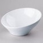Elite Global Solutions M115 Pappasan White 2 Qt. Slanted Melamine Bowl Elite Global Solutions M115 Pappasan White 2 Qt. Slanted Melamine Bowl