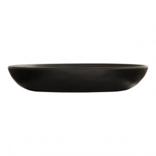 Cal-Mil Carmel 30 oz. Matte Black Coupe Melamine Pasta Bowl - 3/Case