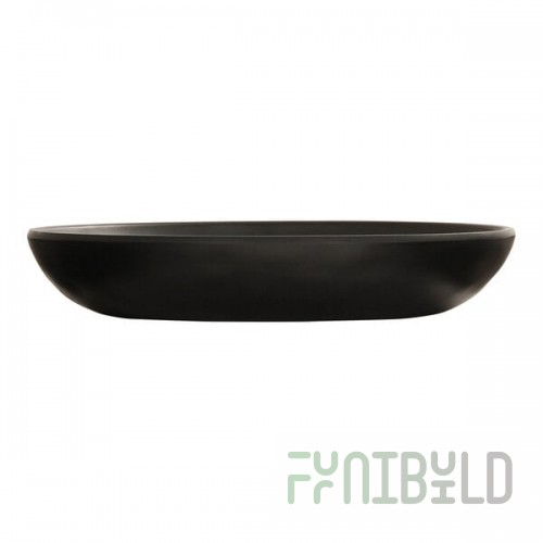 Cal-Mil Carmel 30 oz. Matte Black Coupe Melamine Pasta Bowl - 3/Case