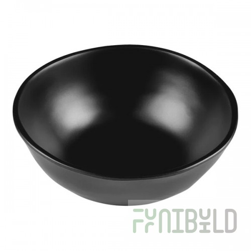Elite Global Solutions Tenaya 16 oz. Black Round Melamine Bowl - 6/Case
