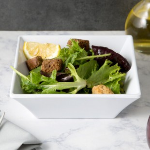 GET ML-279-W 23 oz. White Siciliano Square Bowl - 12/Case