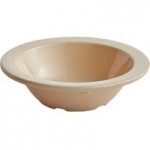 Acopa Foundations 10 oz. Tan Melamine Soup Bowl with Handle - 12/Pack