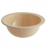 Acopa Foundations 10 oz. Tan Melamine Soup Bowl with Handle - 12/Pack