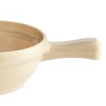 Acopa Foundations 10 oz. Tan Melamine Soup Bowl with Handle - 12/Pack