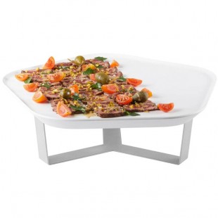 Rosseto SM269 Forme White Melamine Polygon Tray with 4