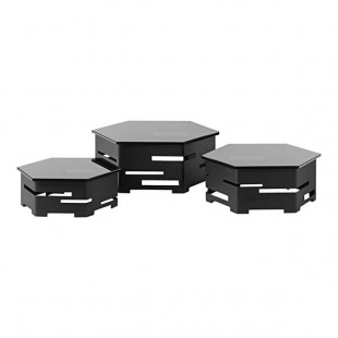 Rosseto Honeycomb Black Display Riser 6-Piece Set