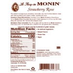 Monin Premium Strawberry Rose Flavoring Syrup 750 mL Monin Premium Strawberry Rose Flavoring Syrup 750 mL