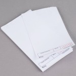 Choice 1 Part White Blank Guest Check with Carbon Sheet - 10/Pack Choice 1 Part White Blank Guest Check with Carbon Sheet - 10/Pack