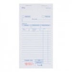 Choice 1 Part White Blank Guest Check with Carbon Sheet - 10/Pack Choice 1 Part White Blank Guest Check with Carbon Sheet - 10/Pack