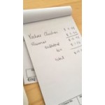Choice 1 Part White Blank Guest Check with Carbon Sheet - 10/Pack Choice 1 Part White Blank Guest Check with Carbon Sheet - 10/Pack