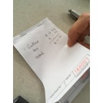 Choice 1 Part White Blank Guest Check with Carbon Sheet - 10/Pack Choice 1 Part White Blank Guest Check with Carbon Sheet - 10/Pack